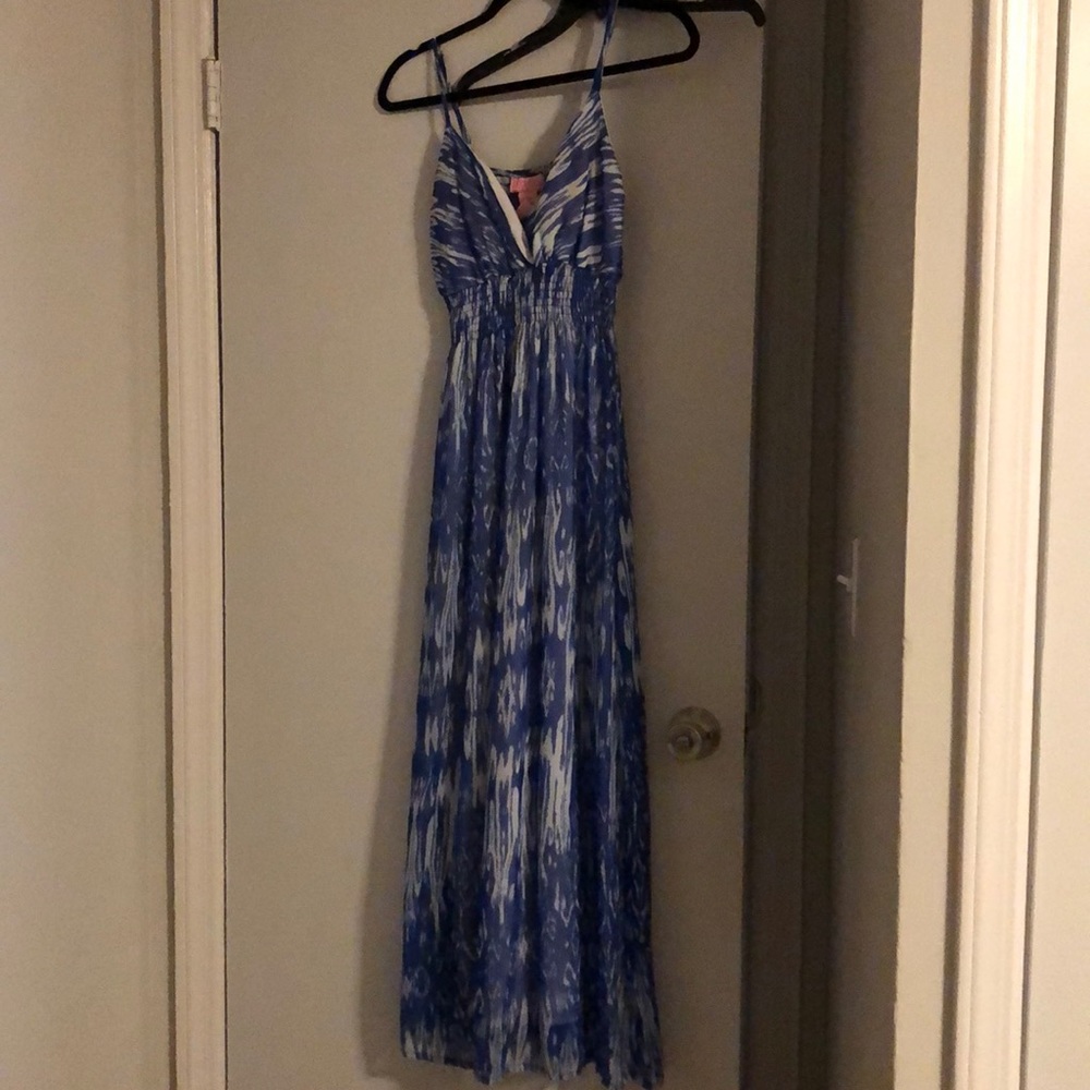 Ikat Print Maxi Dress